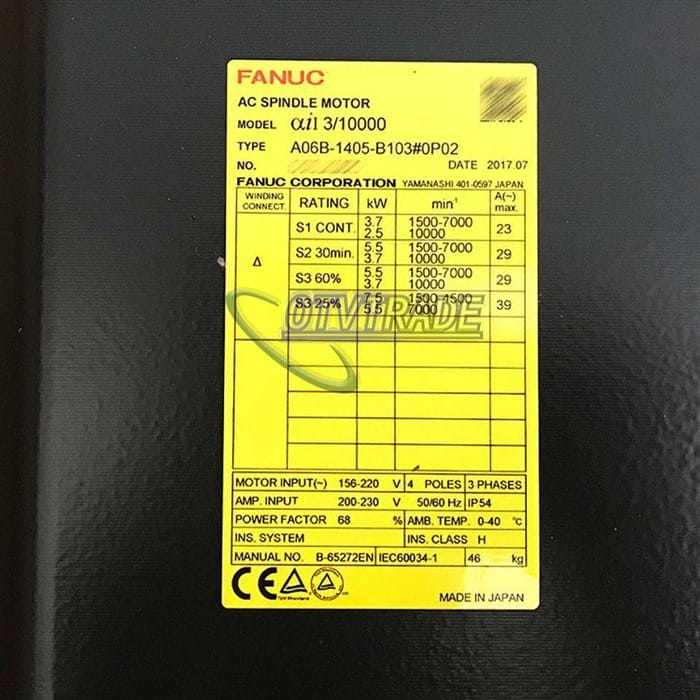 Модуль Fanuc aiI 3/10000 AC SPINDLE MOTOR A06B-1405-B103#0P02