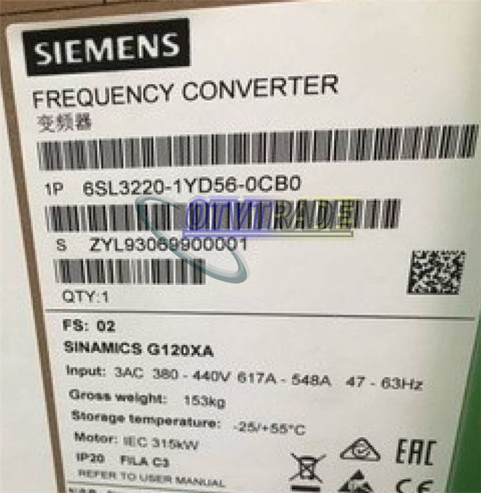 Модуль Siemens Inverter 6SL3220-1YD56-0CB0 6SL3 220-1YD56-0CB0