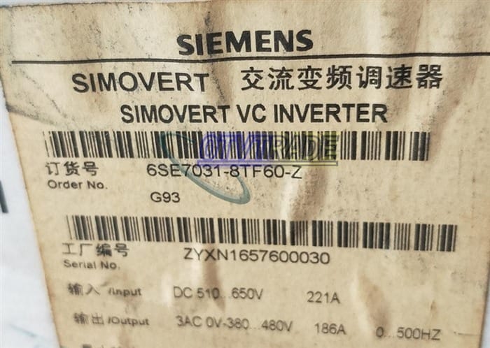 Модуль SIEMENS MAIN DRIVE 6SE7031-8TF60-Z Z G93