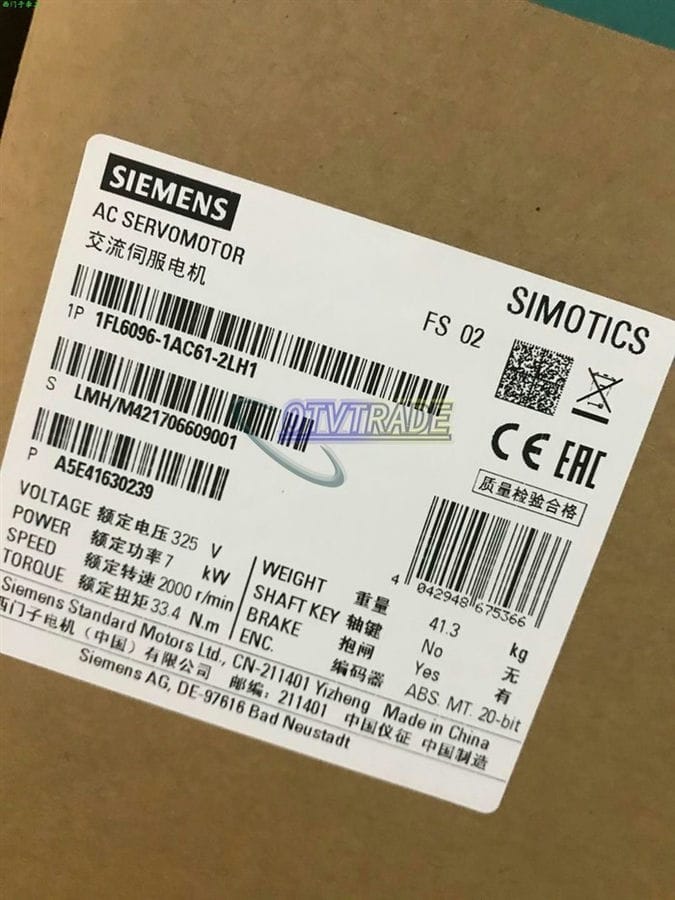 Модуль SIEMENS Servo Motor 1FL6096-1AC61-2LH1