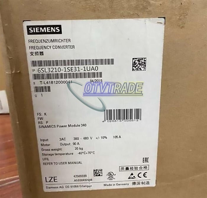 Модуль Siemens Frequency Converter 6SL3210-1SE31-1UA0 6SL3 210-1SE31-1UA0