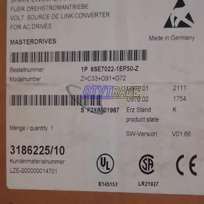 Модуль SIEMENS 6SE7022-1EP50-Z Z C33+G91+G72