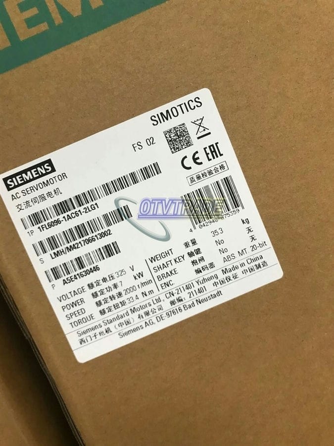 Модуль SIEMENS Servo Motor 1FL6096-1AC61-2LG1