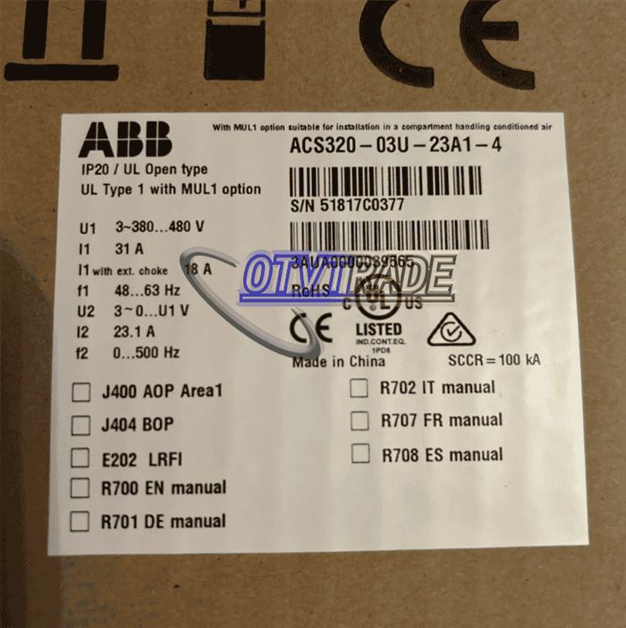 Модуль ABB Frequency Converter ACS320-03U-23A1-4