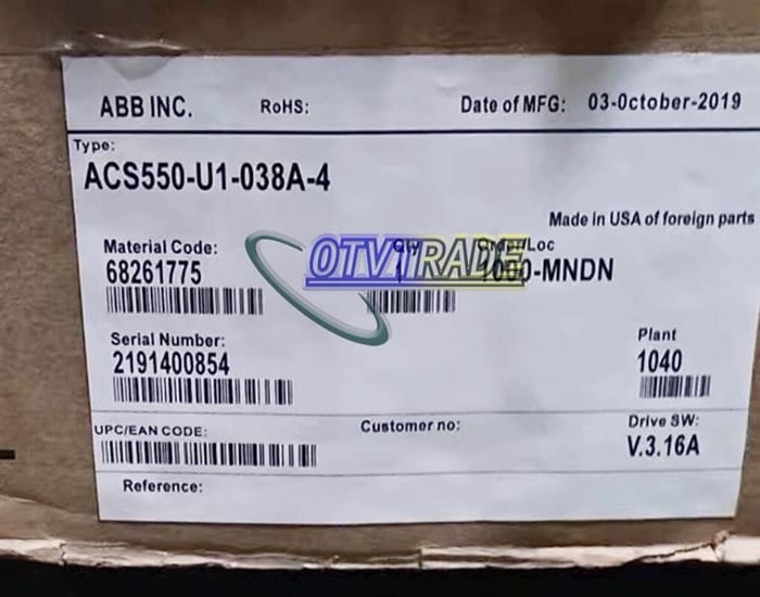 Модуль ABB Frequency Converter ACS550-U1-038A-4