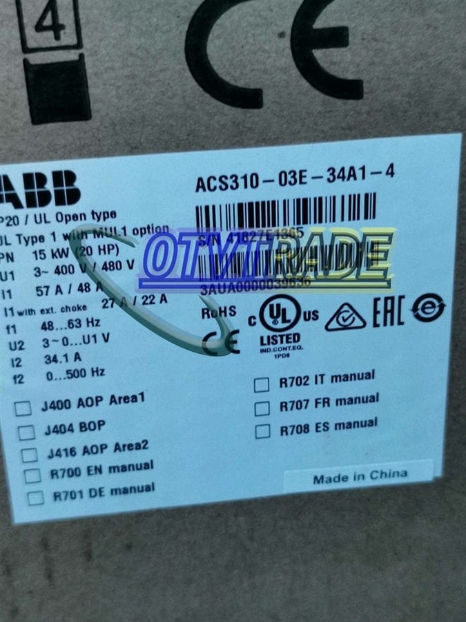 Модуль ABB Inverter ACS310-03E-34A1-4