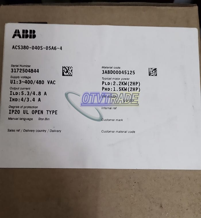 Модуль ABB ACS380-040S-05A6-4 ACS380040S05A64 Inverter