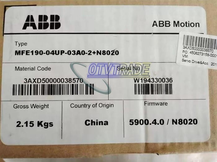 Модуль ABB SERVO DRIVE MFE190-04UP-03A0-2+N8020