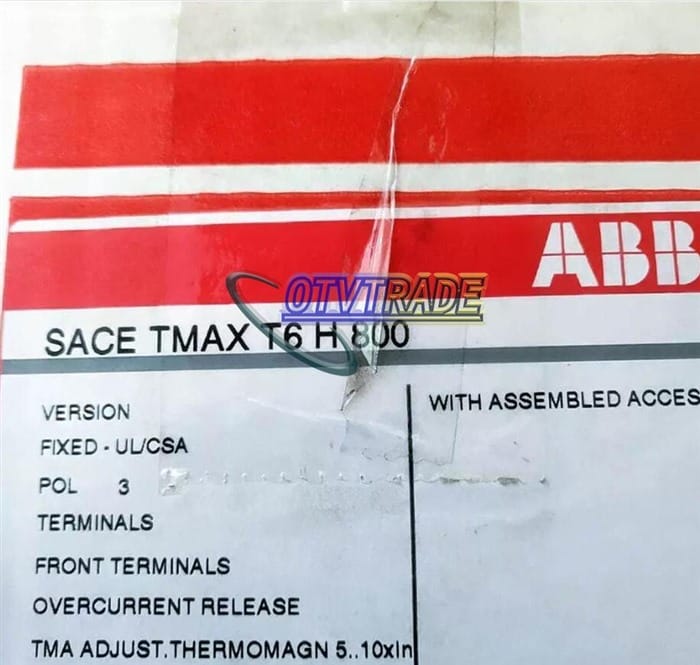 Модуль ABB Breaker SACE TMAX T6 H 800 T6H800 3P 800A