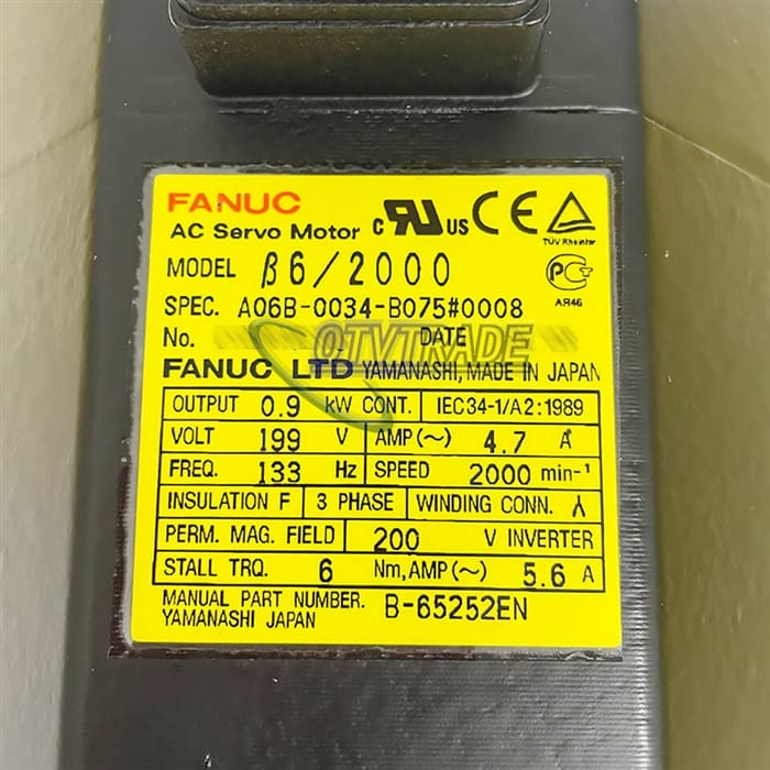 Модуль FANUC SERVO MOTOR A06B-0034-B075#0008
