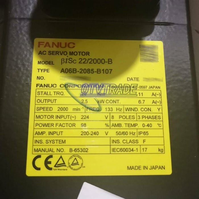 Модуль FANUC SERVO MOTOR A06B-2085-B107