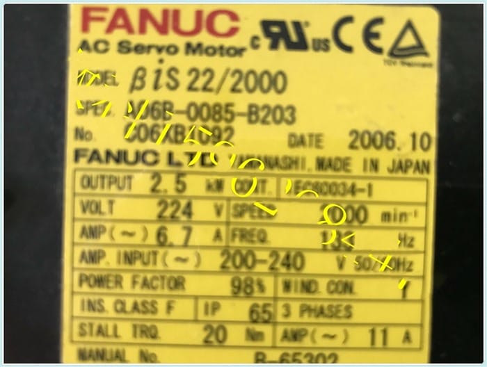 Модуль FANUC AC SERVO MOTOR A06B-0085-B203