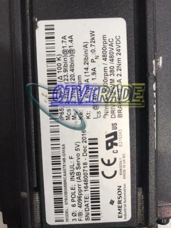 Модуль EMERSON Servo Motor 075U3B305BRCAA075148-GMAA