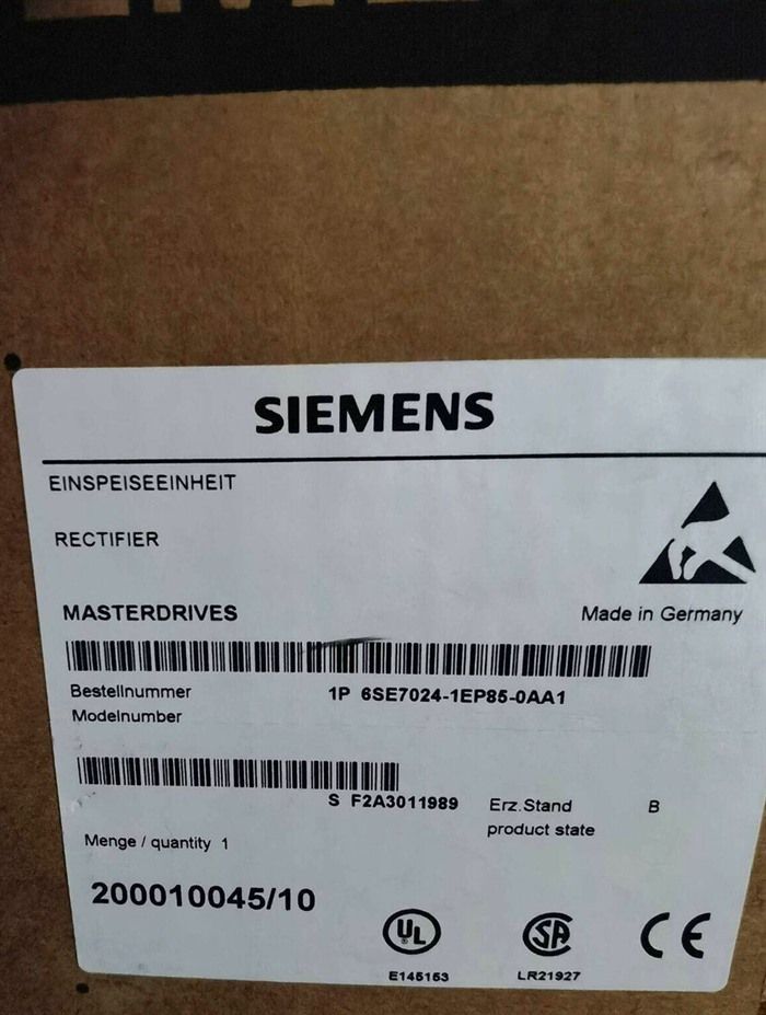 Модуль Siemens Inverter 6SE7024-1EP85-0AA1 6SE7 024-1EP85-0AA1