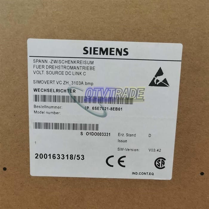 Модуль Siemens 7.5KW AC frequency converter 6SE7021-8EB61