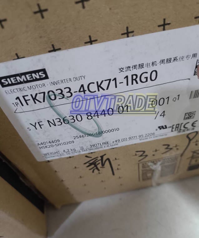 Модуль SIEMENS Servo Motor 1FK7033-4CK71-1RG0
