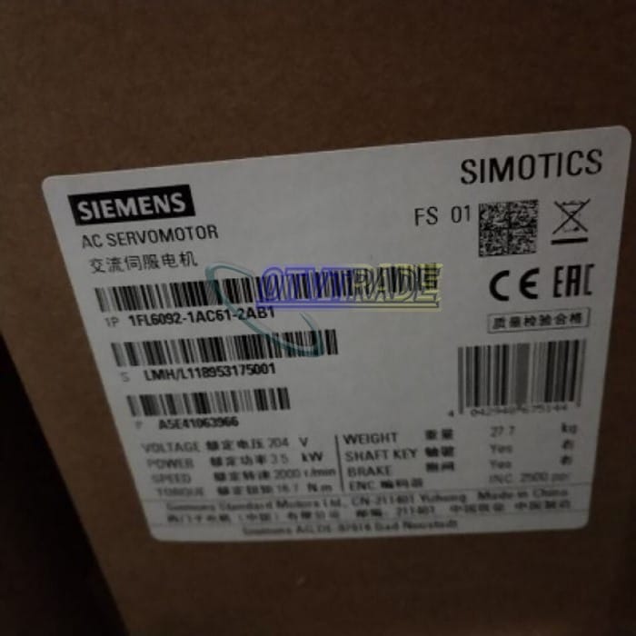 Модуль SIEMENS Servo Motor 1FL6092-1AC61-2AB1