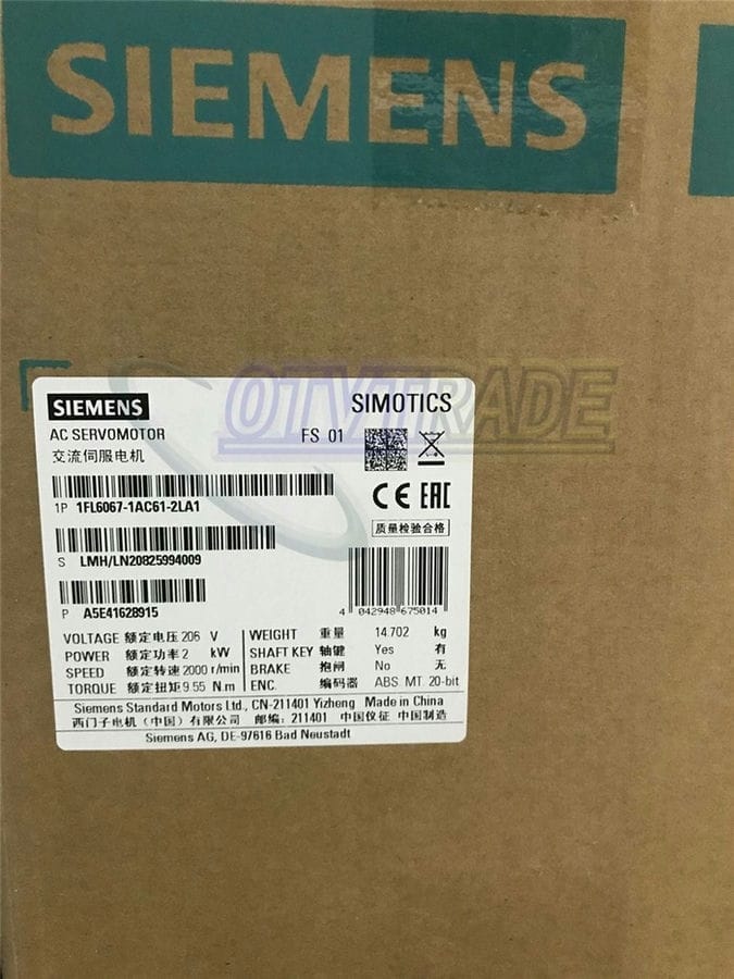 Модуль SIEMENS Servo Motor 1FL6067-1AC61-2LA1