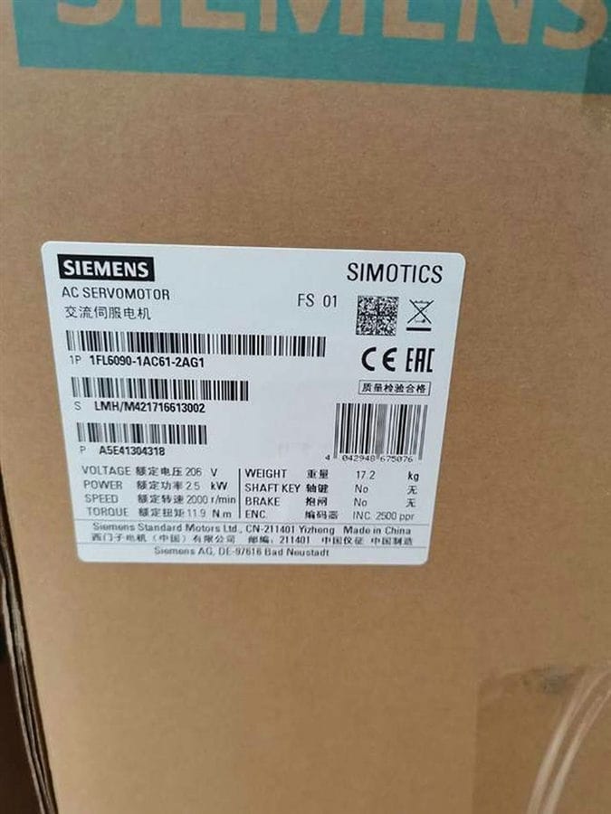 Модуль SIEMENS Servo Motor 1FL6090-1AC61-2AG1