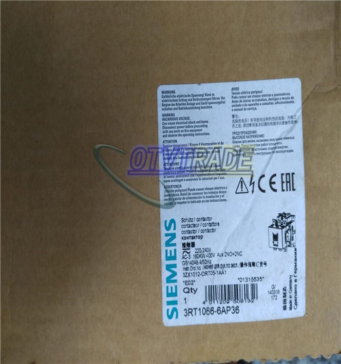 Модуль Siemens 3RT1066-6AP36 3RT1 066-6AP36 Power contactor