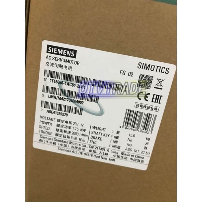 Модуль Siemens 1FL6066-1AC61-2LH1 Servo Motor