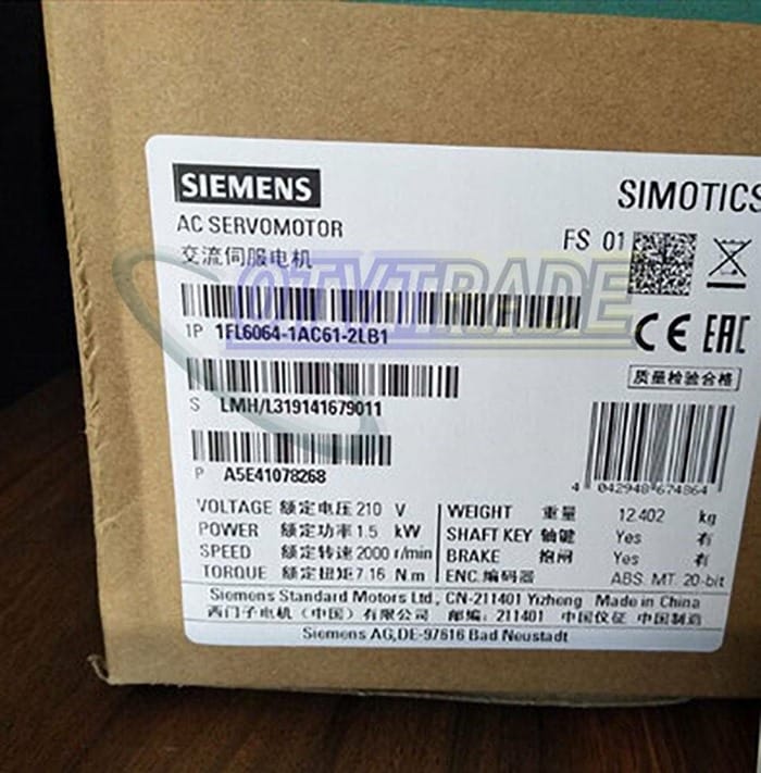 Модуль SIEMENS Servo Motor 1FL6064-1AC61-2LB1