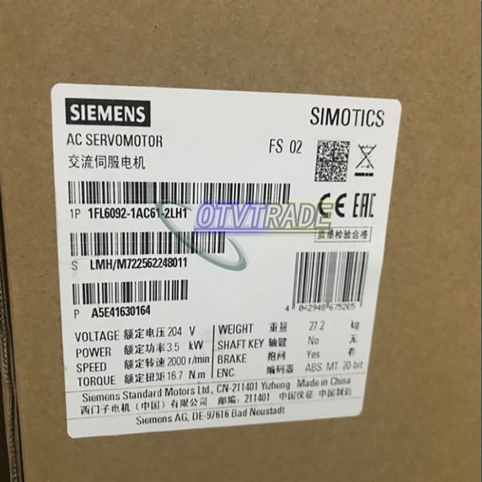 Модуль SIEMENS Servo Motor 1FL6092-1AC61-2LH1