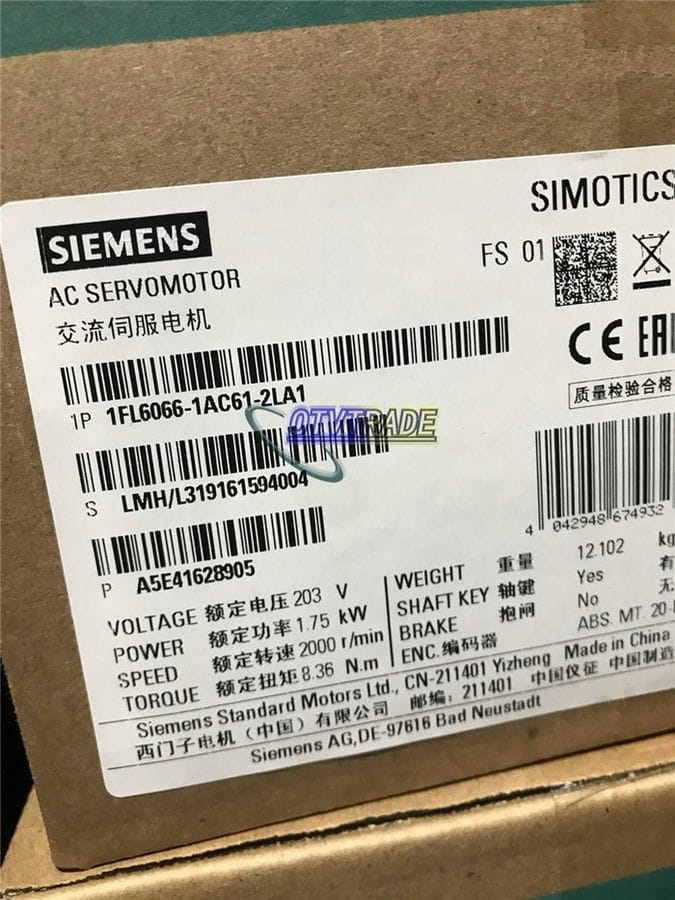 Модуль 1FL6066-1AC61-2LA1 Siemens servo motor