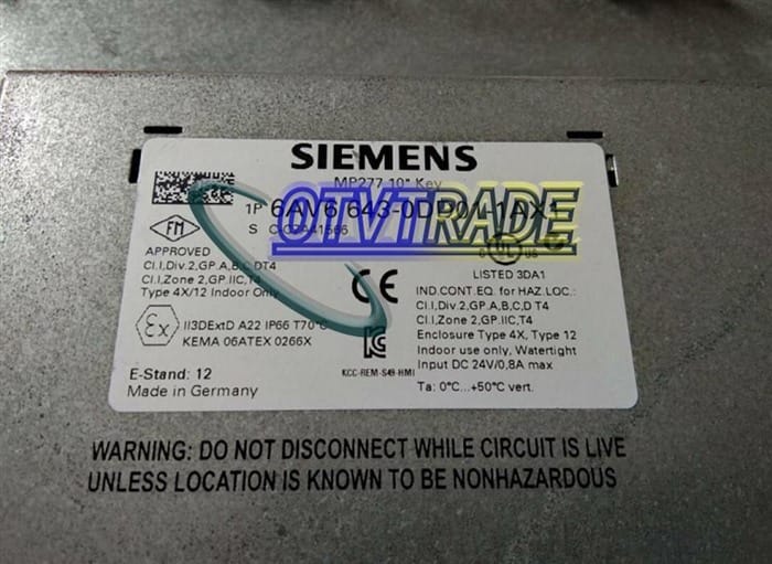 Модуль Siemens Touch Screen 6AV6643-0DD01-1AX1 6AV6 643-0DD01-1AX1