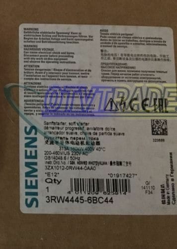 Модуль SIEMENS 3RW4445-6BC44 3RW44456BC44 Soft Starter