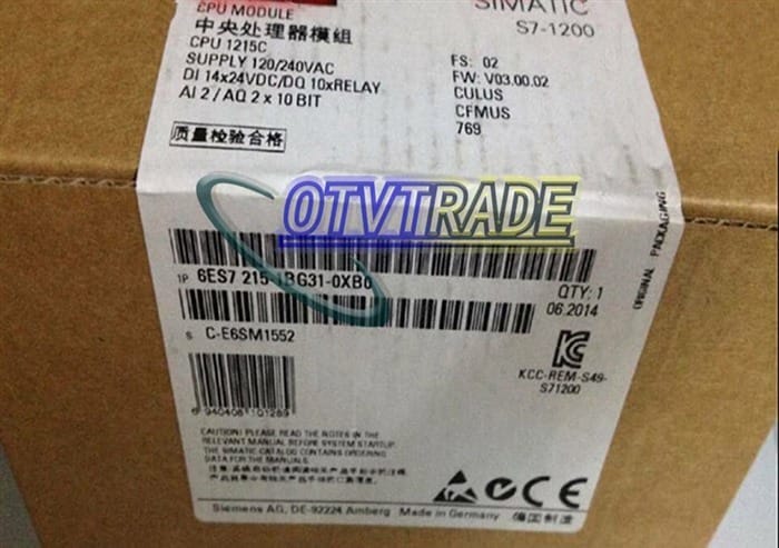Модуль Siemens PLC 6ES7 215-1BG31-0XB0 6ES7215-1BG31-0XB0