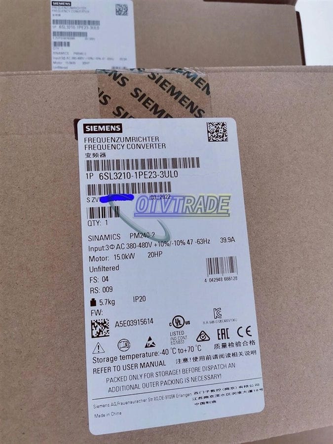 Модуль Siemens inverter 6SL3210-1PE23-3UL0 6SL3 210-1PE23-3UL0
