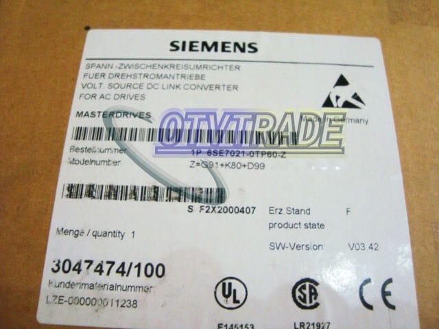 Модуль Siemens 6SE7021-0TP60-Z Z G91+K80+D99