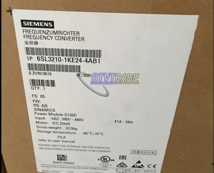 Модуль SIEMENS INVERTER 6SL3210-1KE24-4AB1 6SL3 210-1KE24-4AB1