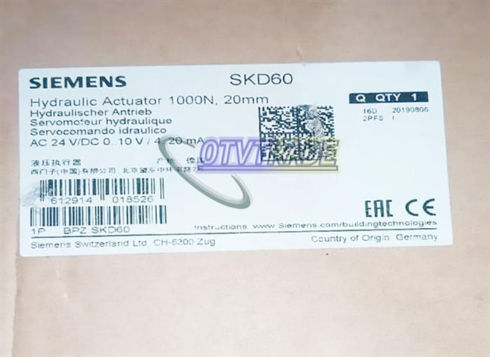 Модуль SIEMENS ELECTROHYDRAULIC ACTUATOR SKD60