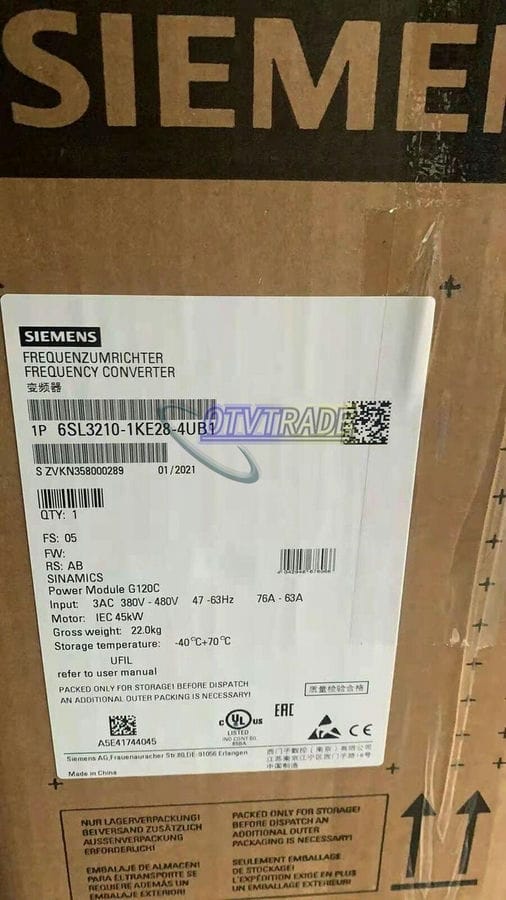 Модуль SIEMENS INVERTER 6SL3 210-1KE28-4UB1 6SL3210-1KE28-4UB1
