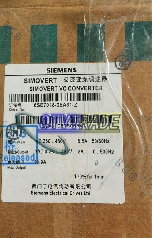 Модуль SIEMENS 6SE7018-0TA61-Z