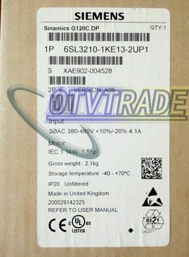 Модуль Siemens 6SL32101KE132UP1 Inverter 6SL3210-1KE13-2UP1