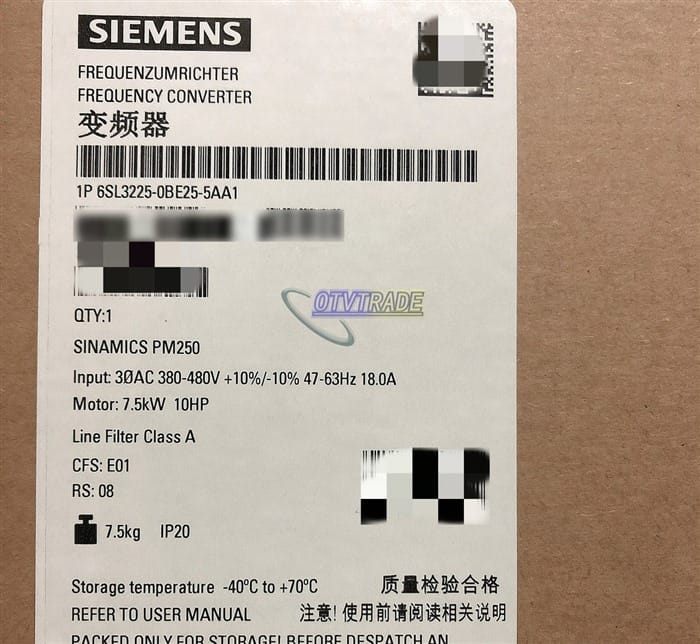 Модуль SIEMENS POWER MODULE 6SL3225-0BE25-5AA1 6SL3 225-0BE25-5AA1