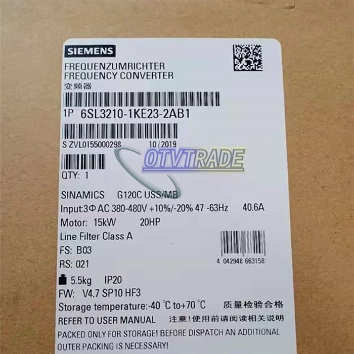 Модуль SIEMENS 6SL3210-1KE23-2AB1 6SL3 210-1KE23-2AB1