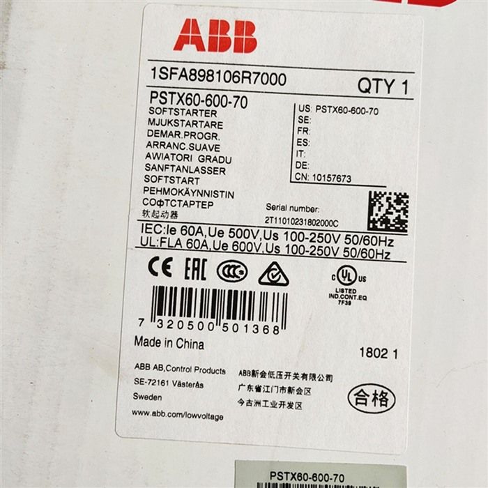 Модуль ABB PSTX60-600-70 1SFA898106R7000 Soft Starter