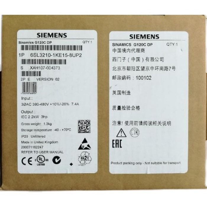 Модуль Siemens 6SL3210-1KE15-8UP2 6SL3 210-1KE15-8UP2