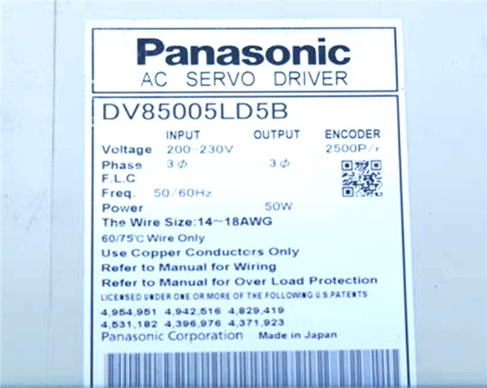 Модуль Panasonic DV85005LD5B AC Servo Driver Programmable Logic Controller Unit