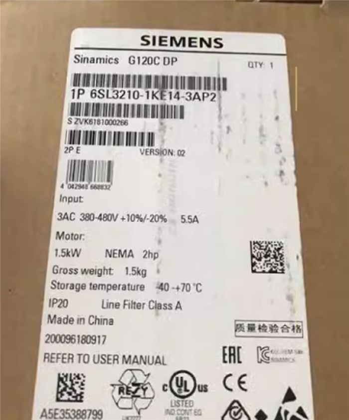 Модуль SIEMENS SINAMICS G120C RATED POWER 6SL3210-1KE14-3AP2