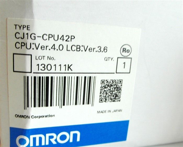 Модуль Omron CJ1G-CPU42P Control Logic CPU42 w/ Process, 64k Words DIN Rail