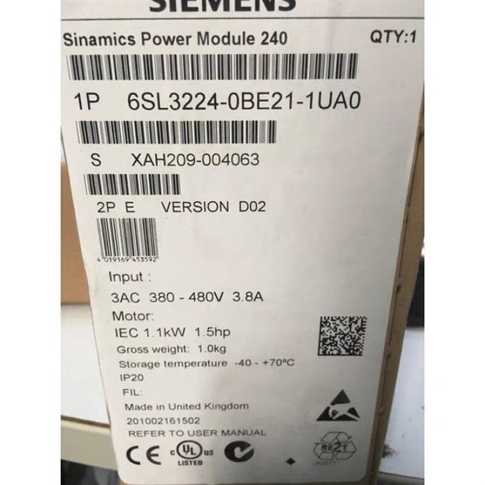 Модуль SIEMENS 6SL3224-0BE21-1UA0 INVERTER 6SL32240BE211UA0