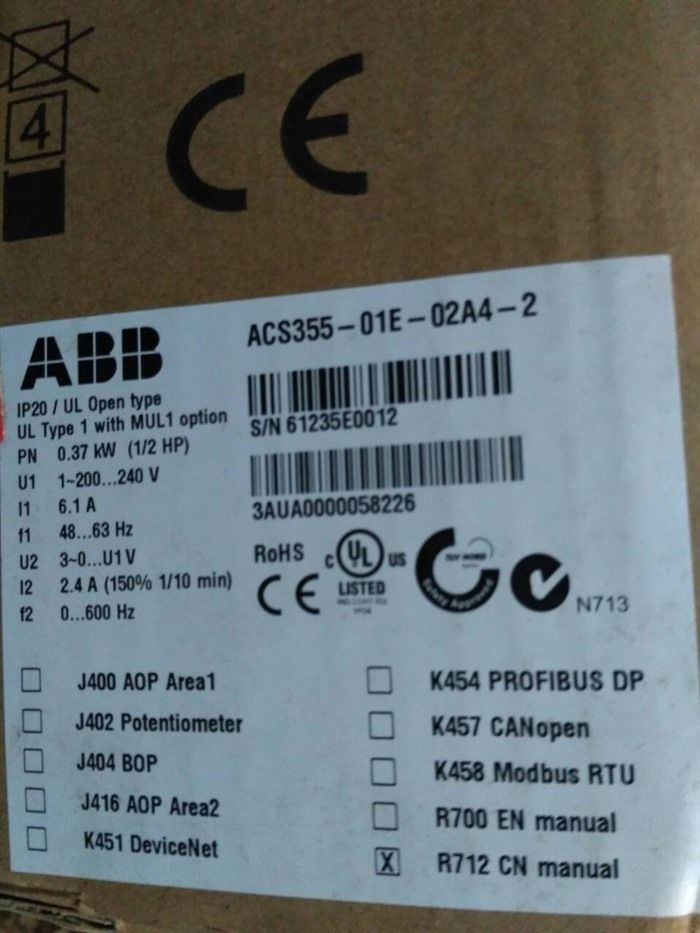 Модуль ABB Inverter ACS355-01E-02A wbr/ 4-2 NEW