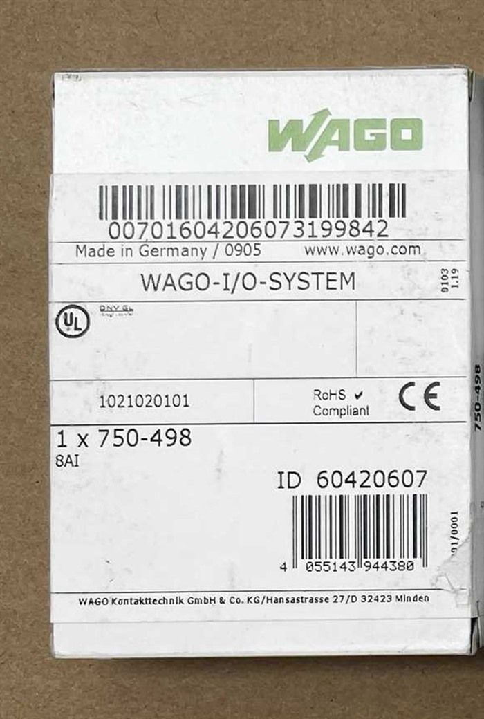 Модуль WAGO analog input module 750-498