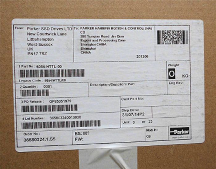 Модуль PARKER 6054-HTTL-00 Inverter Coding