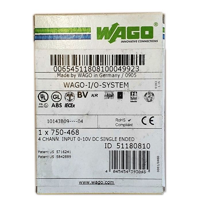 Модуль WAGO 750-468 4-channel analog input module